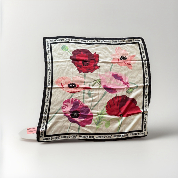 Juicy Couture Accessories - Juicy Couture Square Scarf ~35"x~35" Classic Maxi Floral Print NWT RARE Print